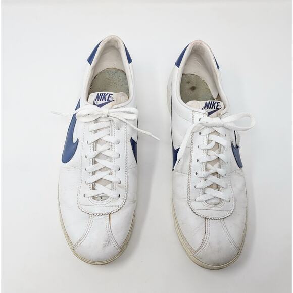 Vintage Nike Leather Bruin Leather White Blue Shoes Korea Men\'s Size 13 main image 8